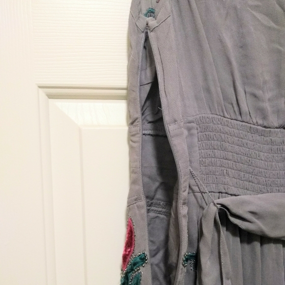 Delicate Beaded Stitched Flowy Anthropologie Dress - Picture 13 of 16